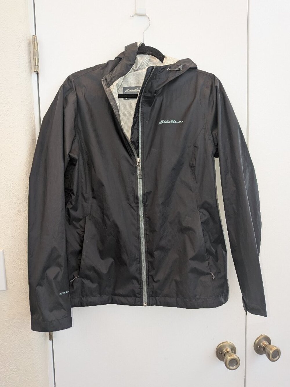 Eddie Bauer black waterproof rain jacket, women's Medium